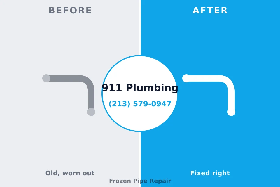 Before and after: plumbing repair West Burlington, IA